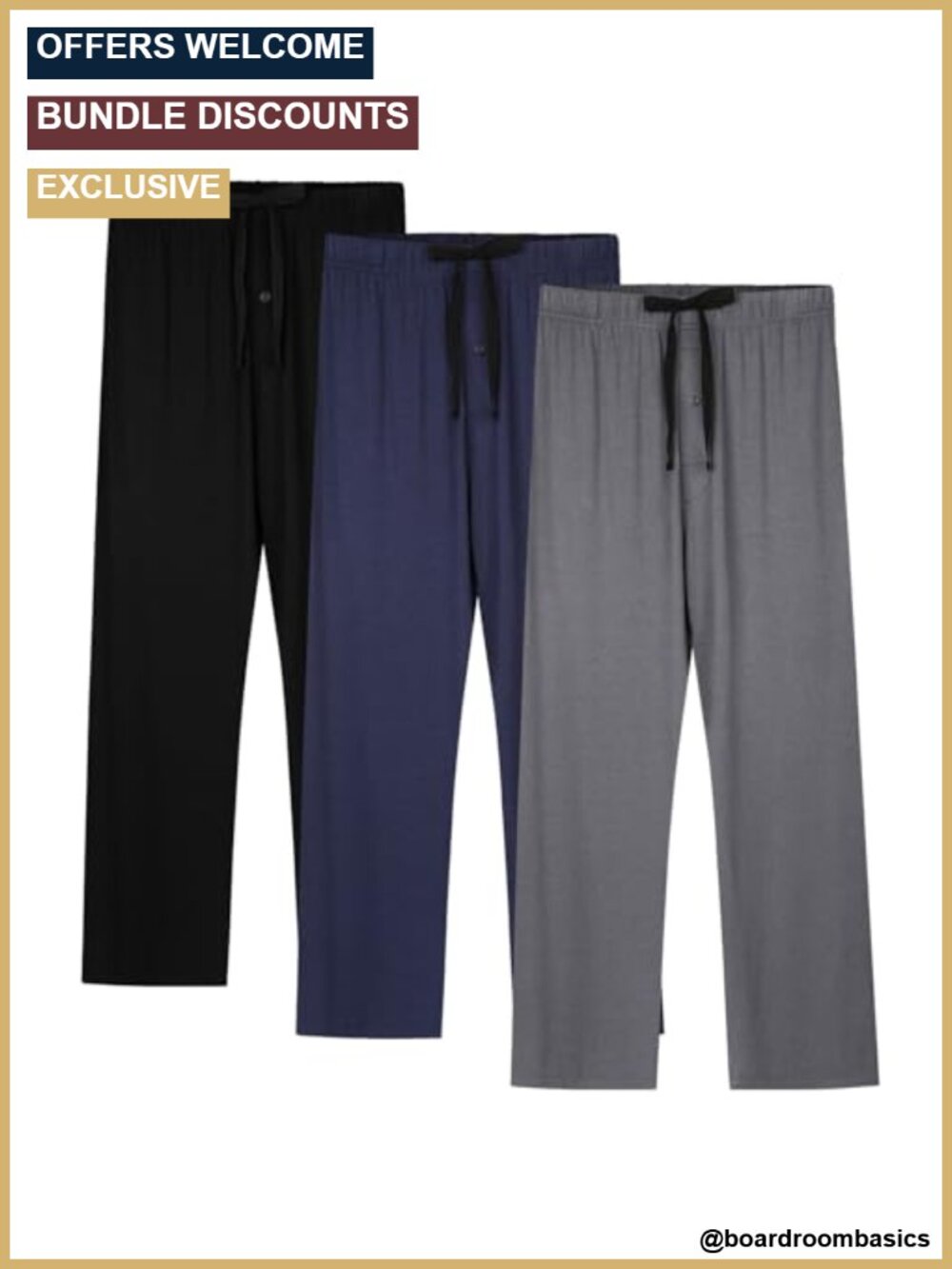 Mens Bamboo Viscose Pajama Pants Lightweight Sleep Lounge Bottoms Pockets